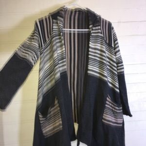 Tahari Hooded w/ Pockets Cardigan Merino Wool